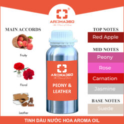 Tinh dầu nước hoa Aroma360 Peony & Leather